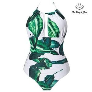 I2Crazy Deep V Halter One Piece Swimsuit Size XL